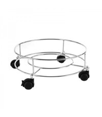 HATASHI kệ giá đỡ bình gas bằng chrome có bánh xe Thái Lan W34xD34xH14 Cm