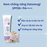 Hatomugi UV SPF 50+ Kem chống nắng Nhật cấp ẩm bật tone tuýp 70g