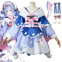 Hatsune Future Winter Cos Quần Áo 2023 Tuyết Miku Cos Trọn Bộ Mùa Đông Tuyết Tương Lai Cosplay Nữ HYG