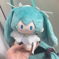 Hatsune Miku 15cm siêu đáng yêu búp bê bông Móc khóa phụ kiện túi Búp bê Anime quà sinh nhật