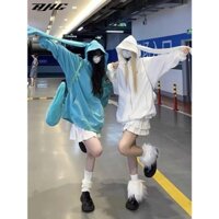 Hatsune Miku Áo Khoác Có Mũ Trùm Dáng Rộng Thời Trang Mùa Thu Đông Dễ Phối Đồ Dành Cho Nữ Và Nam