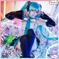 Hatsune Miku cos suit MIKU Hatsune official suit Hatsune Miku cos suit Hatsune cosplay costume suit + wig + earphones