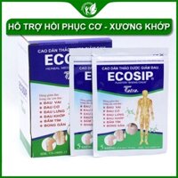 [Hậu Covid] Cao dán thảo dược giảm đau ECOSIP Plaster Hộp 20 Gói x 5 Miếng (7.5cm x 10 cm)