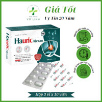 HAURIC ALEXAN hỗ trợ làm giảm acid uric máu, hỗ trợ hạn chế và làm giảm biểu hiện sưng đau khớp do gout (Hộp 30 viên)