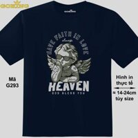 Have Faith In Love, mã G293. Áo thun in đẹp cho nam nữ, cặp đôi. Áo phông Goking hàng hiệu cao cấp - Navy, vải thun lạnh - XL