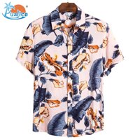 Hawaii high-quality silk cotton short-sleeved shirt365