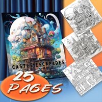Hayao Miyazaki Phong cách tưởng tượng Lâu đài phiêu lưu Sách tô màu Truyện cổ tích Sách ảnh, Khám phá lâu đài bí ẩn với trẻ em, Hành trình mơ ướcCải thiện sự tập trung, sáng tạo của trẻ