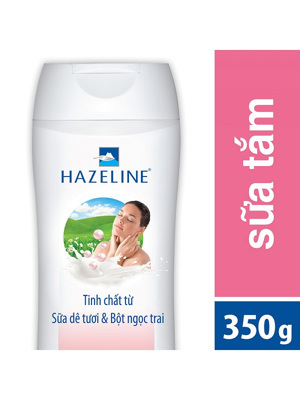 Sữa tắm sữa dê và ngọc trai Hazeline 350g