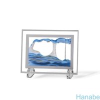 HB-3D Moving Sand Picture Table Rotating Sandscape Art Painting Decoration Living Room Office Desktop Ornament Party