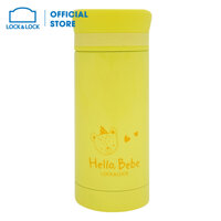 HBB313-Bình giữ nhiệt Hello Bebe Love 200ml màu vàng dành cho bé. Hàng chính hãng Lock&Lock