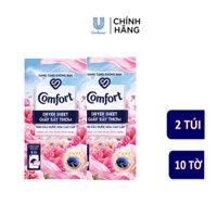 [HC Gift] Combo 2 Giấy Thơm Comfort Dành Cho Máy Sấy Quần Áo Hương Mẫu Đơn Và Hoa Hồng Ohara 5 Tờ/túi