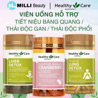 HC Healthy Care Super High Strength Cranberry 25000 90caps | Liver Detox 100caps | Original Lung Detox 180caps