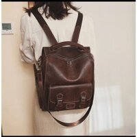 (HC22) Balo Nam Nữ Đi Học Balo Du Lịch Da Trơn Phong Cách Cổ Điển