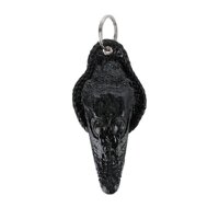 HC8218-19-20-21 - Móc khóa đầu cá sấu Huy Hoàng màu vàng bò, nâu đất, đen, nâu đỏ - Đen