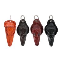 HC8218-19-20-21 - Móc khóa đầu cá sấu Huy Hoàng màu vàng bò, nâu đất, đen, nâu đỏ - Nâu đỏ