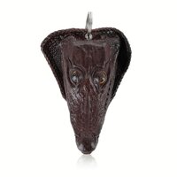 HC8285-86-87-88 - Móc khóa đầu cá sấu Huy Hoàng cỡ lớn màu đen, nâu đất, nâu đỏ, vàng bò - Nâu đất