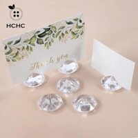 HCHC 10 Chiếc Kẹp Số Bàn, Có Thể Tái Sử Dụng Bàn Đa Năng Nơi Đựng Thẻ, Đế Thẻ Giả Acrylic Sang Trọng Giáng Sinh