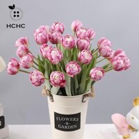 HCHC Hchc Hoa Tulip Lụa 7 Đầu Đạo Cụ Chụp Ảnh Trang Trí Phòng Khách Nhà