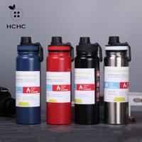 Hchc Thermos Cup Sáng Tạo Thép Không Gỉ Di Động 600 / 800 / 1000ml Cách Nhiệt Chống Rò Rỉ Bình Nước