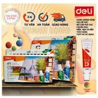 HCKT [THANH LONG] - Bộ màu nước DELI dạng tuýp 12ml