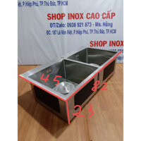 (HCM ) - Chậu rửa chén bát đôi 2 Hộc Không Cánh Thương Hiệu WINLAND INOX Cao Cấp SUS 304– Mã: CRC66 – 824523I3 -  tr2 -