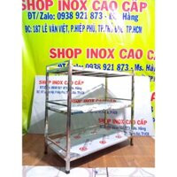 (HCM ) - Kệ INOX 3 Tầng - Kệ Tấm 3 Tầng - Kệ Để Lò Vi Sóng 3 Tầng INOX Cao Cấp - Mã: KT3T- 610I -