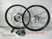 [HCM] BÁNH CĂM SIRIUS ,JUPITER GẮN VỪA EX 2010 ĐĨA NIỀNG NHÔM BANZAI CĂM ĐÙM MẠ CROM FULL MÁ ĐÙM & PÁT THẮNG KIỂU