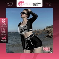 [HCM] Bikini GECKO 2 Mảnh Viền Trắng Badblood 2M03 (Ảnh Thật)