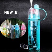 HCM - Bình nước nhựa thể thao NewB, NowE 600ml có vòi xịt phun nước