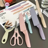 [HCM] Bộ Dao 6 Món Làm Bếp Lúa Mạch Cao Cấp HA44 - Takeaway Dùng 1 Lần