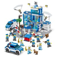 [hcm] Bộ Đồ chơi xếp hình Trụ Sở cảnh sát SW766 Xanh kèm lính cảnh sát swat, lắp ráp xe cảnh sát gần 1000 chi tiết