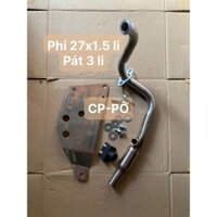 [HCM]  Bộ pát & cổ gắn lon pô 4road inox 304 cho SH Ý / Dylan