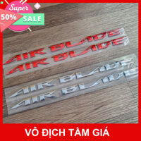 Hcm Bộ Tem Chữ Nổi Air Blade Dán Xe Honda Ab Đời 2013 Đến 2016 Chất Liệu Nhựa Cứng Mạ Crom Bóng Zin