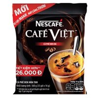 [HCM] Cà phê đen đá Nescafe Cafe Việt 2 Trong 1 Cà Phê Đen Hoà Tan (bịch 35 gói x 16g)