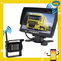 [HCM] - Camera lùi không dây kèm màn hình 7 inch, có hồng ngoại sử dụng ban đêm 12v-24v - King Market's