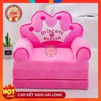 [HCM] [CAO CẤP] Ghế Thú Bông, Ghế Sofa 3 Tầng Cho Bé hình nữ hoàng, vương miện đáng yêu
