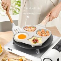 [HCM] Chảo chiên rán trứng mini làm bánh 4 ngăn chống dính khuôn chảo hình sao và hình tròn dùng được bếp từ -GTIME