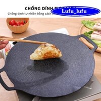 [HCM]  Chảo đá nướng không dầu Hàn Quốc 30cm,Chảo Nướng BBQ chất liệu hợp kim nhôm phủ đá chống dính