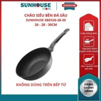 (HCM) Chảo nhôm chống dính SUNHOUSE SBDS26 SBDS28 SBDS30 sâu lòng hợp kim nhôm cao cấp chính hãng bảo hành toàn quốc
