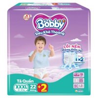 (HCM-CÓ TẶNG 4M) TÃ/BỈM QUẦN BOBBY SIZE CỰC ĐẠI XXXL22 MIẾNG