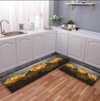 (HCM) Com Bo Bộ Thảm Bếp -Album Hoa Đẹp 3 - Thảm Lau Chân Dài Chùi Chân Chất Liệu Bali 3D Chống Trơn Trượt Siêu Thấm Hút