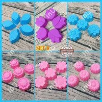 HCM - Combo 30 khuôn silicon hình hoa hồng, hoa mai, hoa tulip, hoa đào, cúc, cành oliu....làm bánh da lợn, đổ rau câu