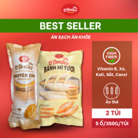 [HCM] Combo BEST SELLER Bánh Mì Nguyên Cám Và Truyền Thống 350g/túi/5 ổ OSmiles