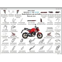 (HCM) ComBo Bộ Tem Dán Xe Máy HONDA MSX125A H TH R-353P MÀU ĐỎ Đời 2017 Hàng Chính Hãng Nhập Khẩu Thái Lan .