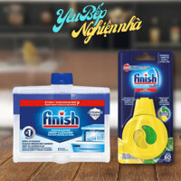 [HCM] Combo: Dung dịch vệ sinh máy rửa bát chai 250ml và Treo khử mùi Finish Nhập khẩu Chính hãng