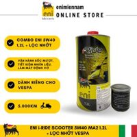 HCM Combo Eni Scooter MA2 5W40 1.2L  Lọc nhớt cho VespaPiaggio