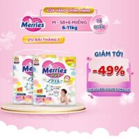 [HCM] [CỘNG MIẾNG] Tã bỉm Merries quần/dán nội địa Nhật NB76+6/S70+6 /M56+4/ M52+6/L44+6/XL38+6