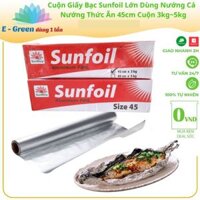 [HCM] Cuộn Giấy Bạc Nướng Thịt Cá, Thức ăn Sunfoil, Loại 3kg, Cuộn Lớn 30cmx45cm Giấy Bạc Nướng