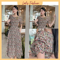 [HCM] Đầm xòe hoa nhí gắn hoa dễ thương D089 - Khánh Linh Style - Ladyfashion