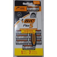 [HCM] Dao cạo râu BIC Flex 5 Hybrid Titanium Razor, 1 Handle 7 Cartridges
